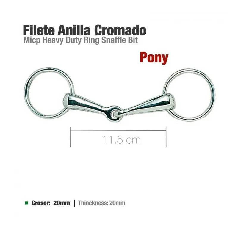 Filete anilla cromado poni