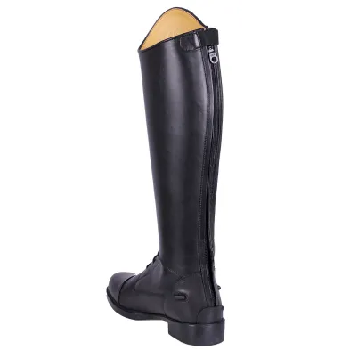 Bota de montar junior, caña alta, piel negra, ROMY