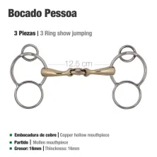 Bocado Pessoa 3 piezas cobre, 12,5