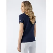 Polo azul manga corta mujer, Equiline
