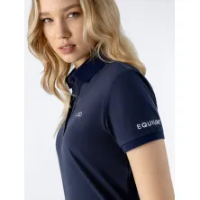 Polo azul manga corta mujer, Equiline