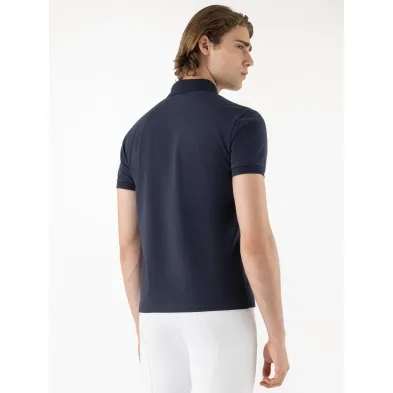 Polo azul manga corta hombre, Equiline