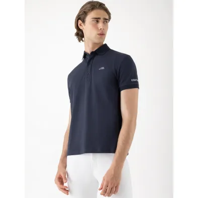 Polo azul manga corta hombre, Equiline