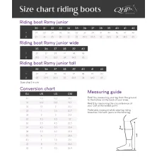 Bota de montar junior, piel negra, ROMY