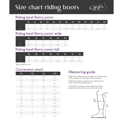 Bota de montar junior, piel negra, ROMY